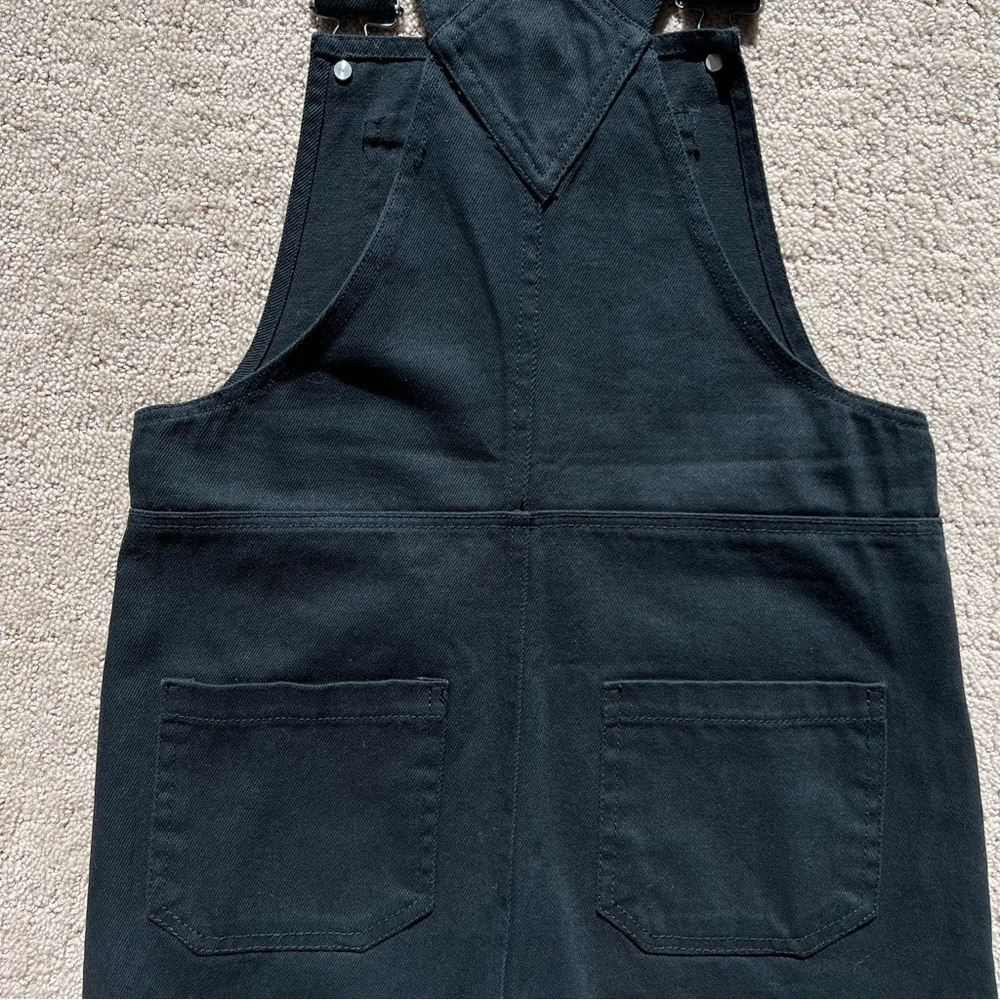 Pull&Bear Black Denim Overall Dress - Picture 8 of 14